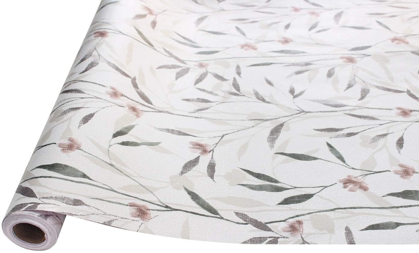 HaoHome Peel and Stick Floral Wallpaper Wall Murals Vinyl Self Adhesive Wall Paper Design for Walls Bedroom Home Decor