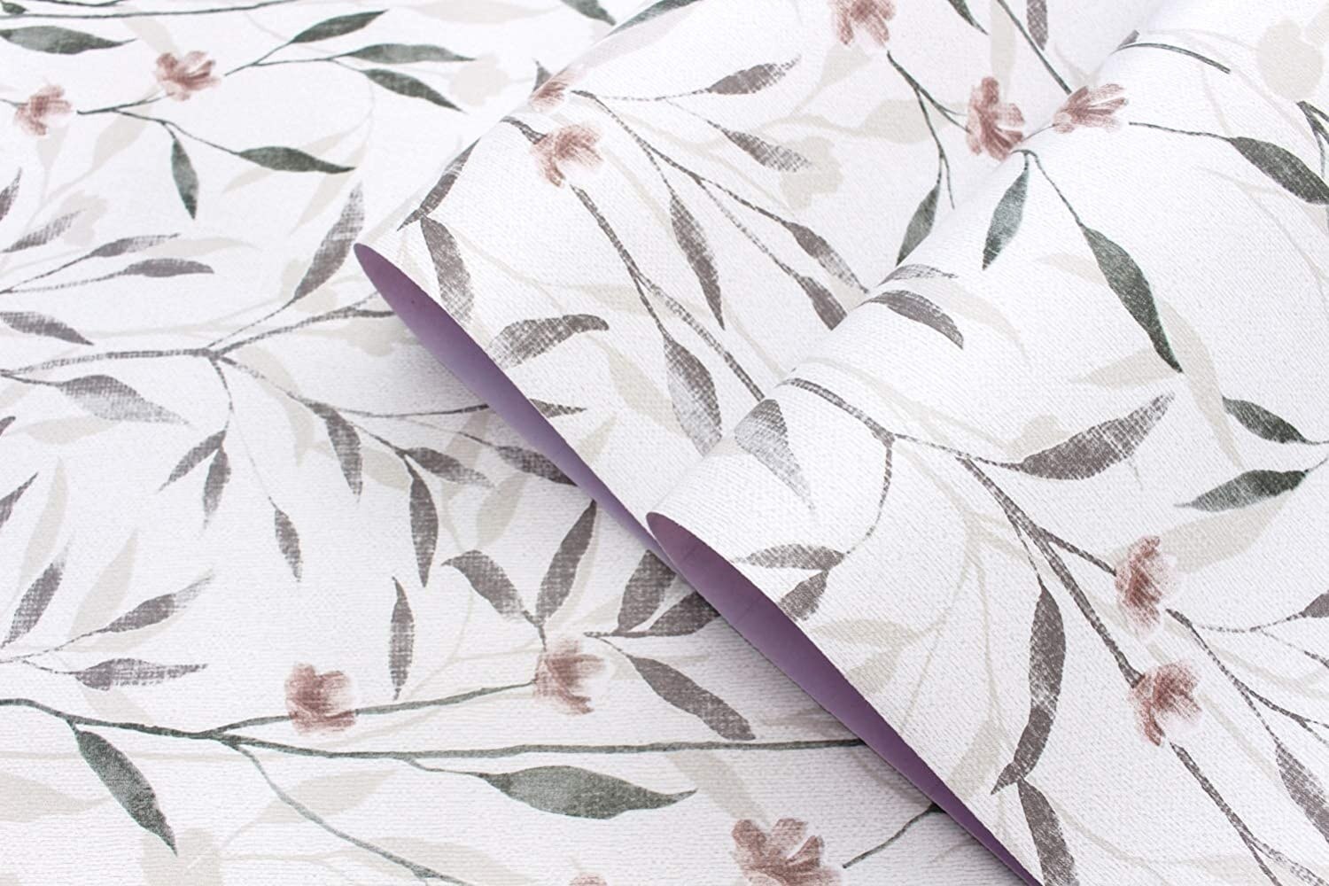 HaoHome Peel and Stick Floral Wallpaper Wall Murals Vinyl Self Adhesive Wall Paper Design for Walls Bedroom Home Decor