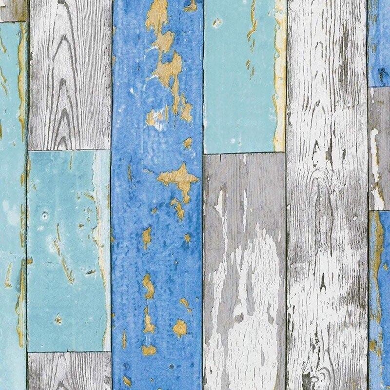 HaoHome Waterproof Peel and Stick Wood Plank Wallpaper Vinyl Self Adhesive WallPaper Design for Walls Bedroom Home Deco