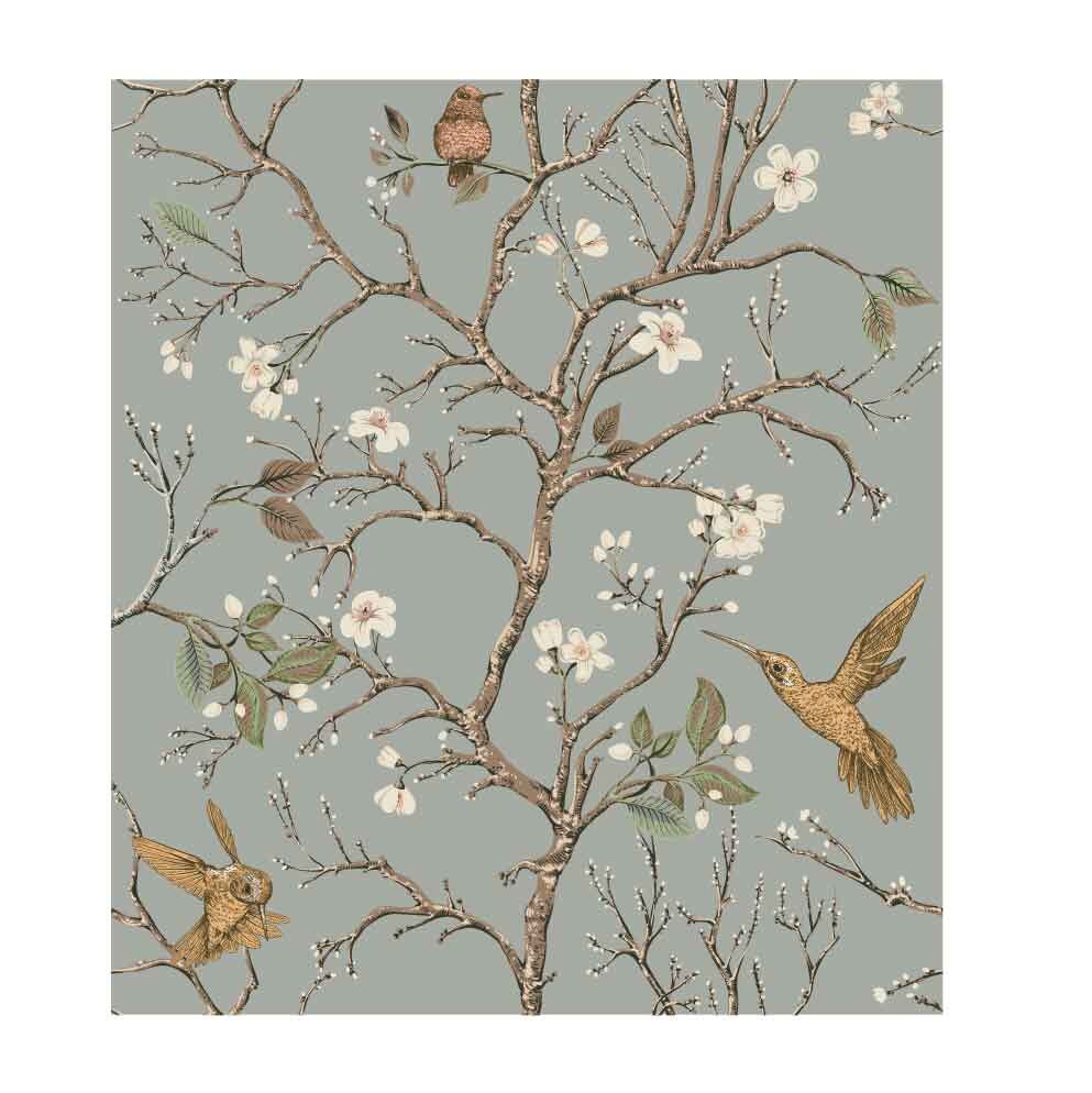 Bird Wallpaper Removable Self Adhesive Printed Wall Paper Decorative Floral Vintage Peel and Stick Contact Paper Shelf Drawer