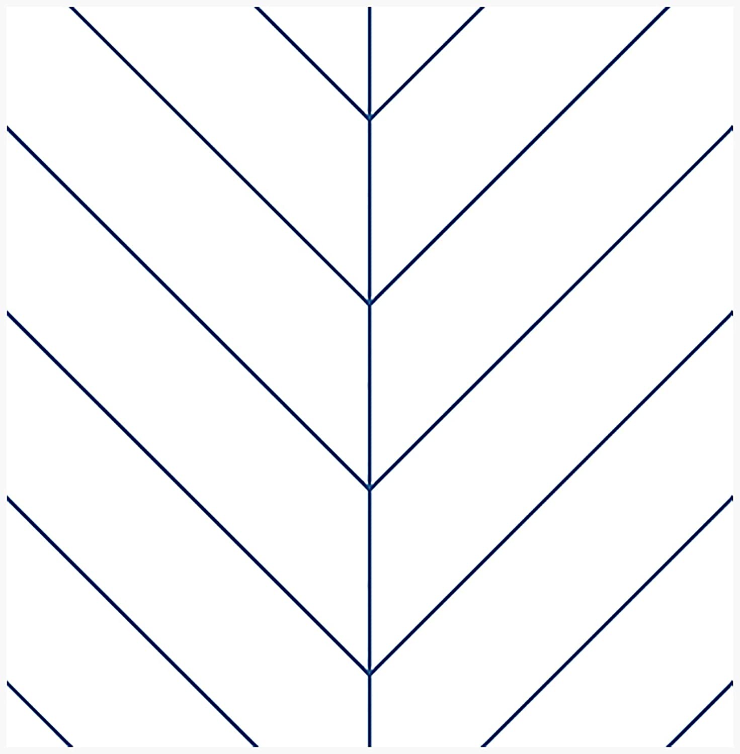 Blue Herringbone Self Adhesive Wallpaper Blue Stripes Peel and Stick Wallpaper Removable Waterproof Wall Stickers for Home Decor