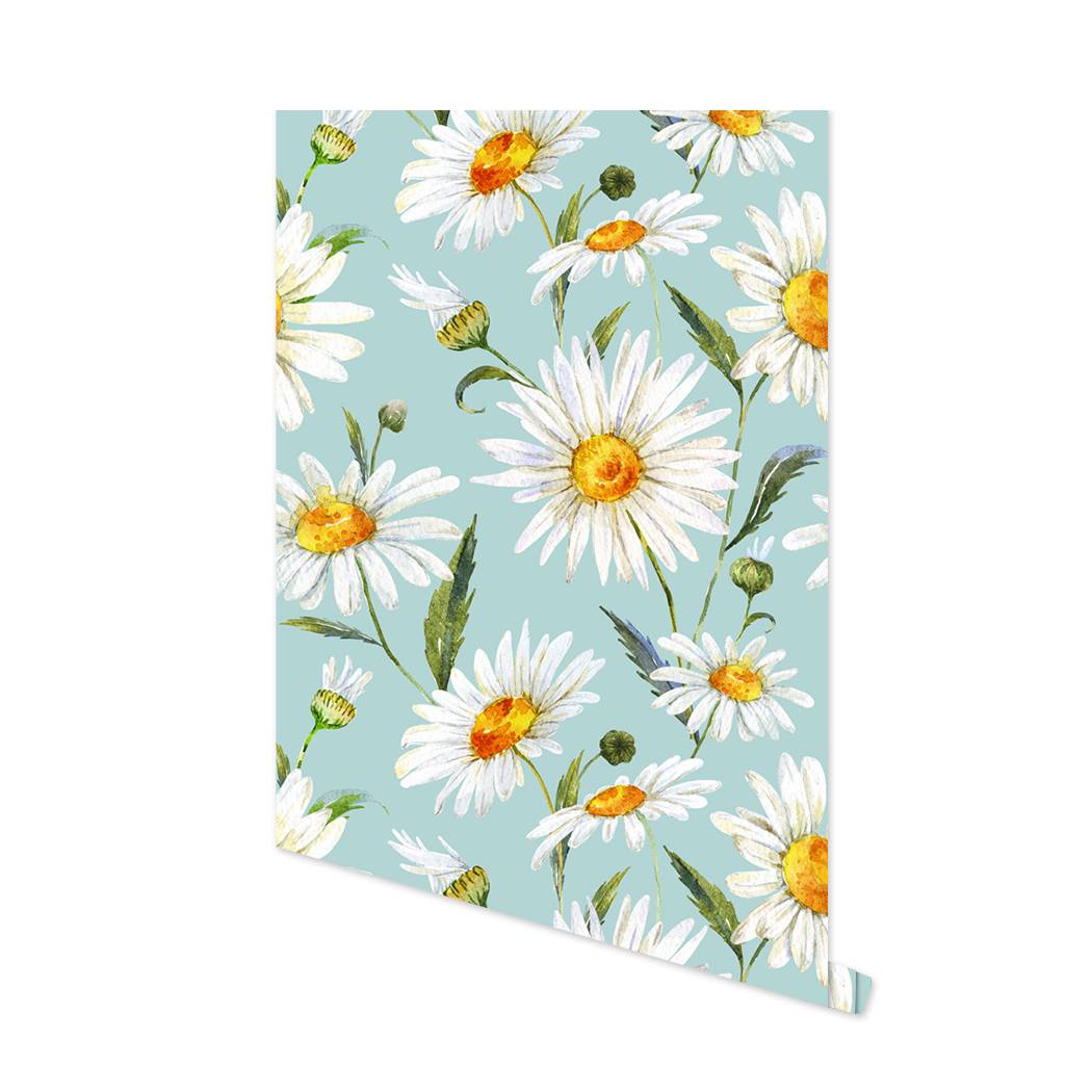 Daisy Self Adhesive Wallpaper Chrysanthemum Floral Peel and Stick Wallpaper Waterproof Removable Contact Paper for Wall Decor