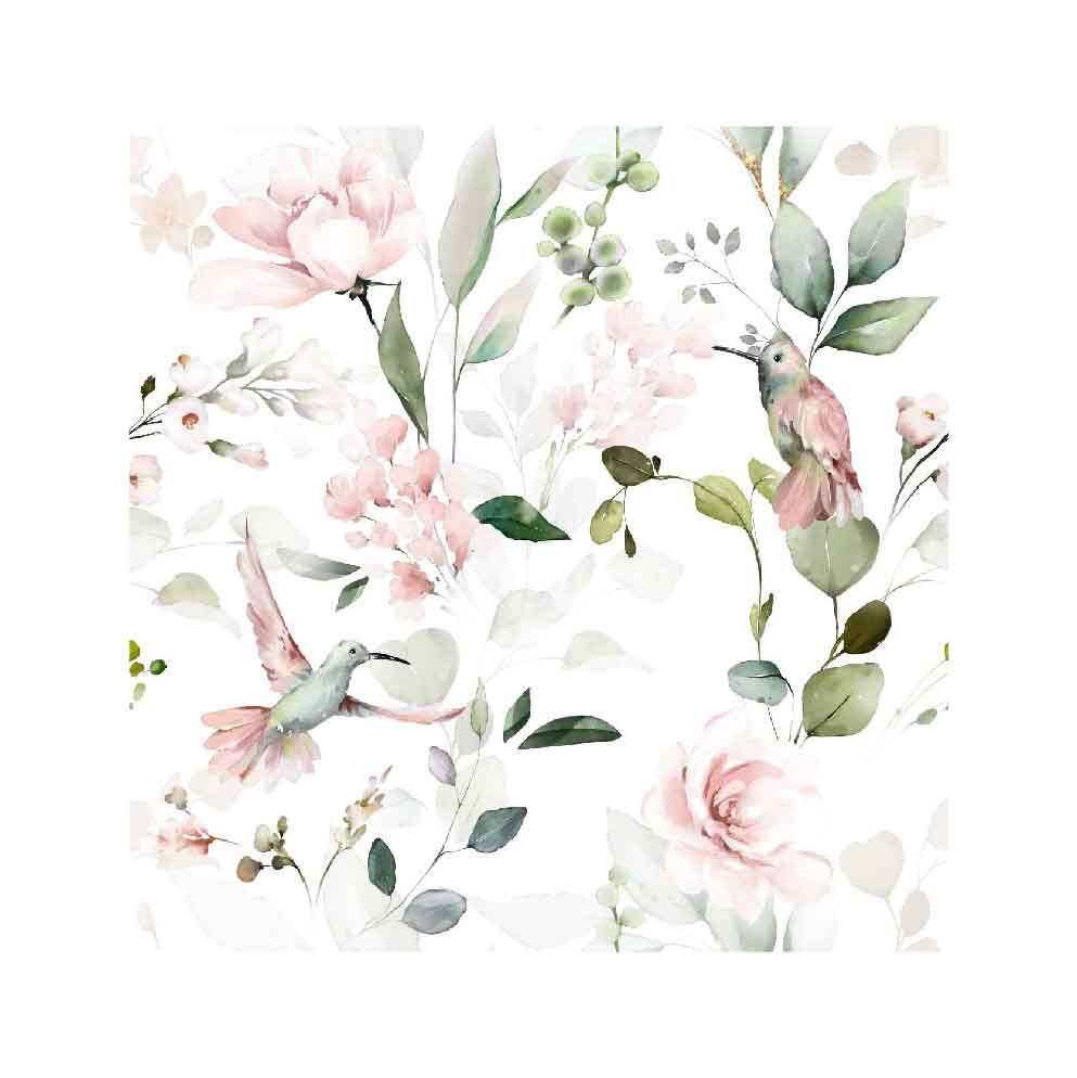 Pink Peony Peel and Stick Wallpaper Vintage Self Adhesive Flower Birds Wallpaper Removable Paper Wall Covering Shelf Drawer