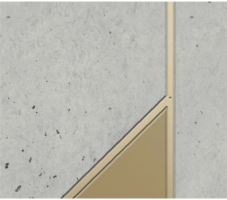 Custom Self-Adhesive Waterproof Mural Wallpaper Modern Retro 3D Cement Wall Golden Stripe Geometric Backdrop Wall Decor Stickers