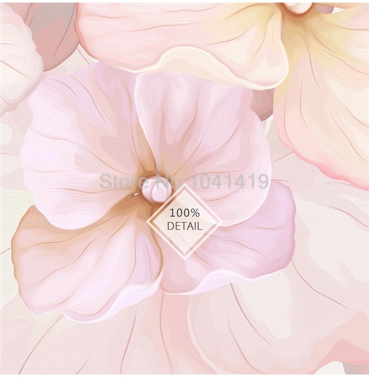 Custom Mural Wallpaper Modern Pastoral Pink Flowers Photo Wall Painting Living Room Bedroom Romantic Home Decor Sticker Poster