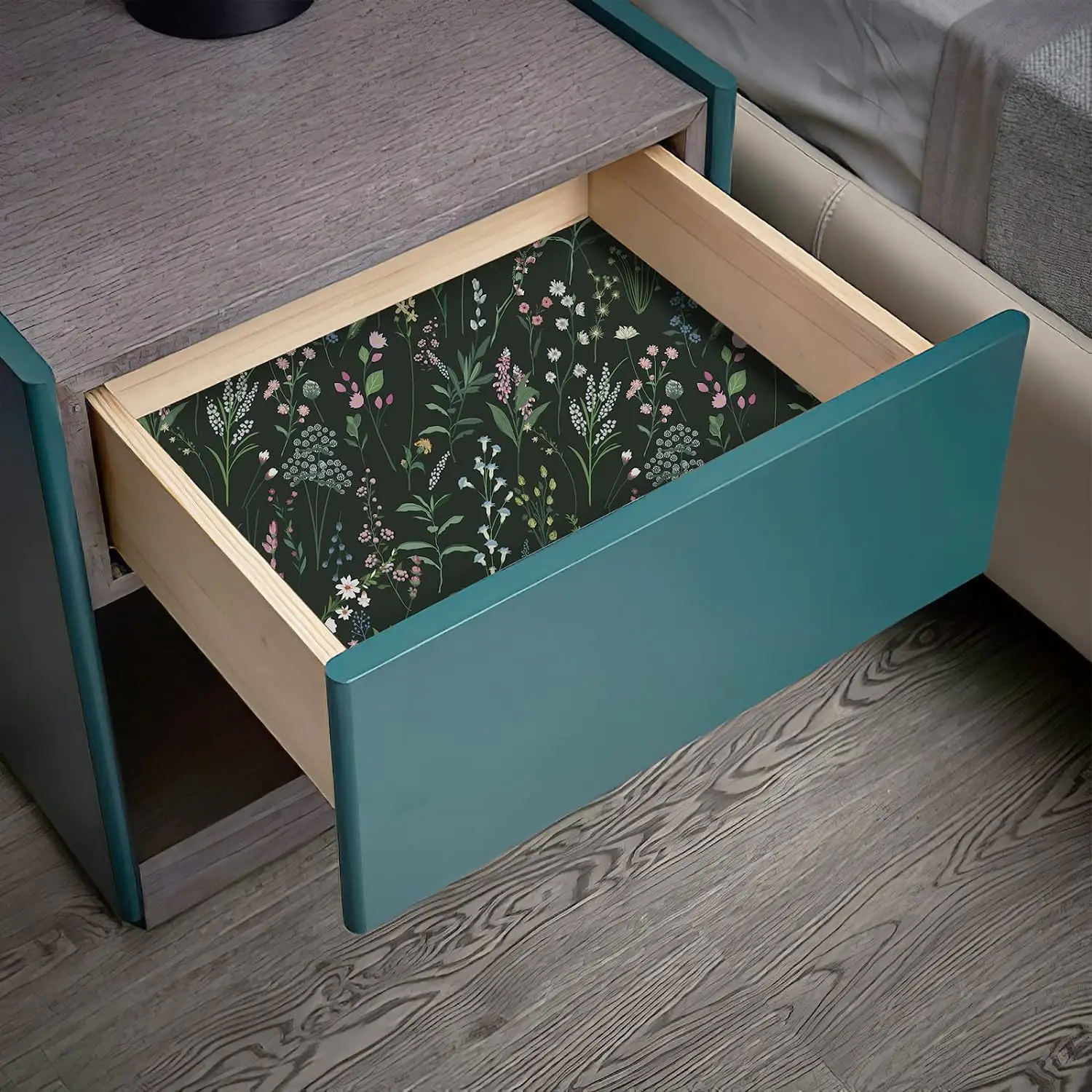 Floral Peel and Stick Wallpaper Vinyl Wallpaper Watercolor Flower Peel and Stick Wallpaper for Kitchen Cabinet Furniture