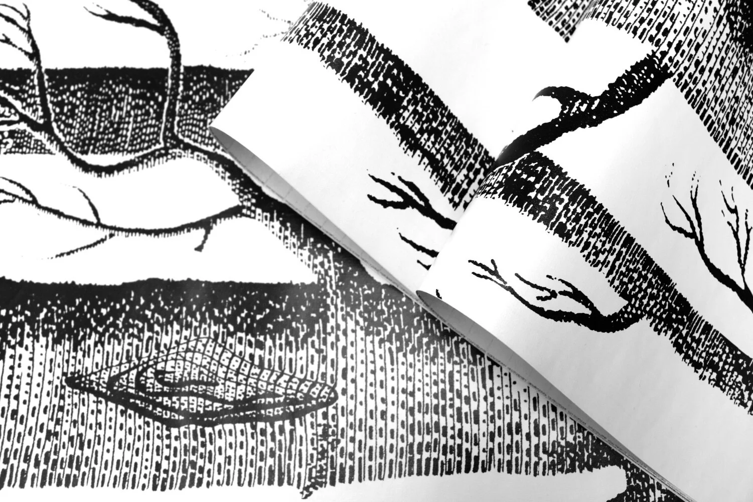 HaoHome Birch Tree Peel And Stick Wallpaper Black And White Wood Wall Covering for Wall Kitchen Cabinet Furniture Shelf Liner