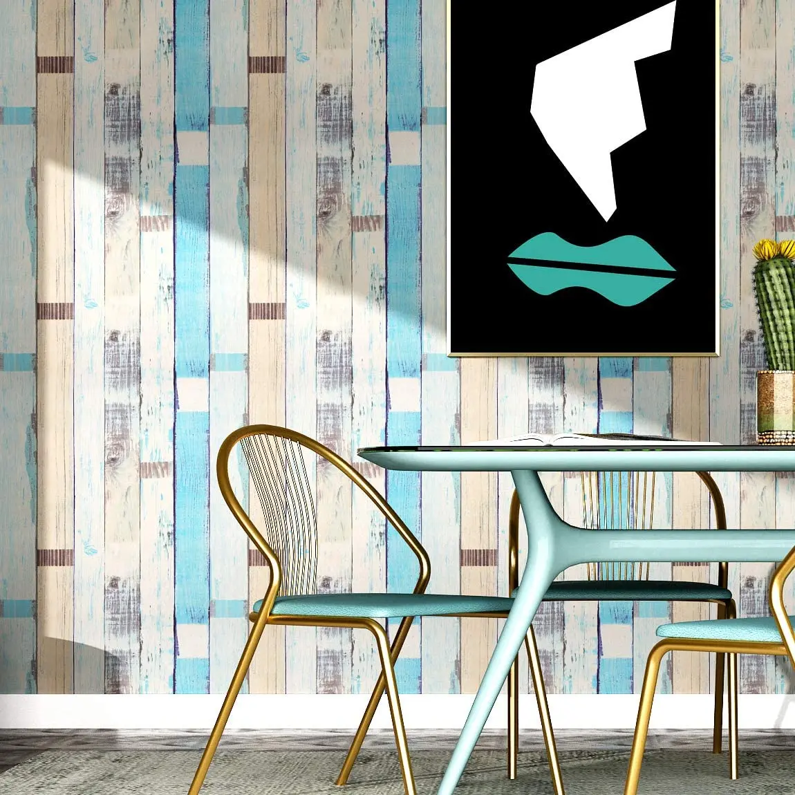 HaoHome Wood Panels 1Wood Peel and Stick Wallpaper Self Adhesive Wood Paper Vintage Wood Planks Wallpaper for Bedroom Cabinet