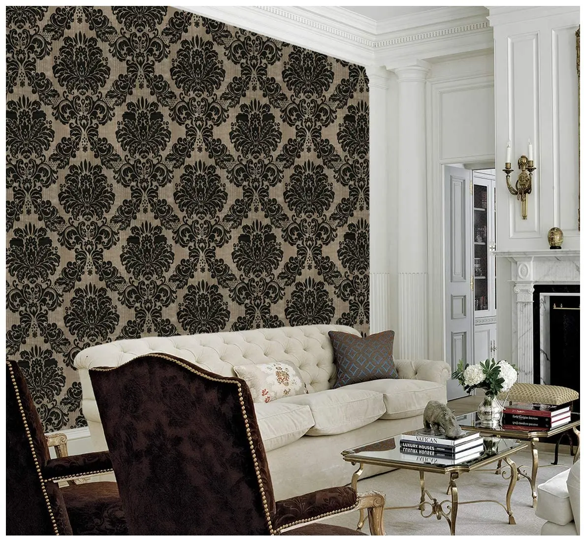 Damask Wallpaper Canada Peel and Stick Wallpaper Canada Wallpaper