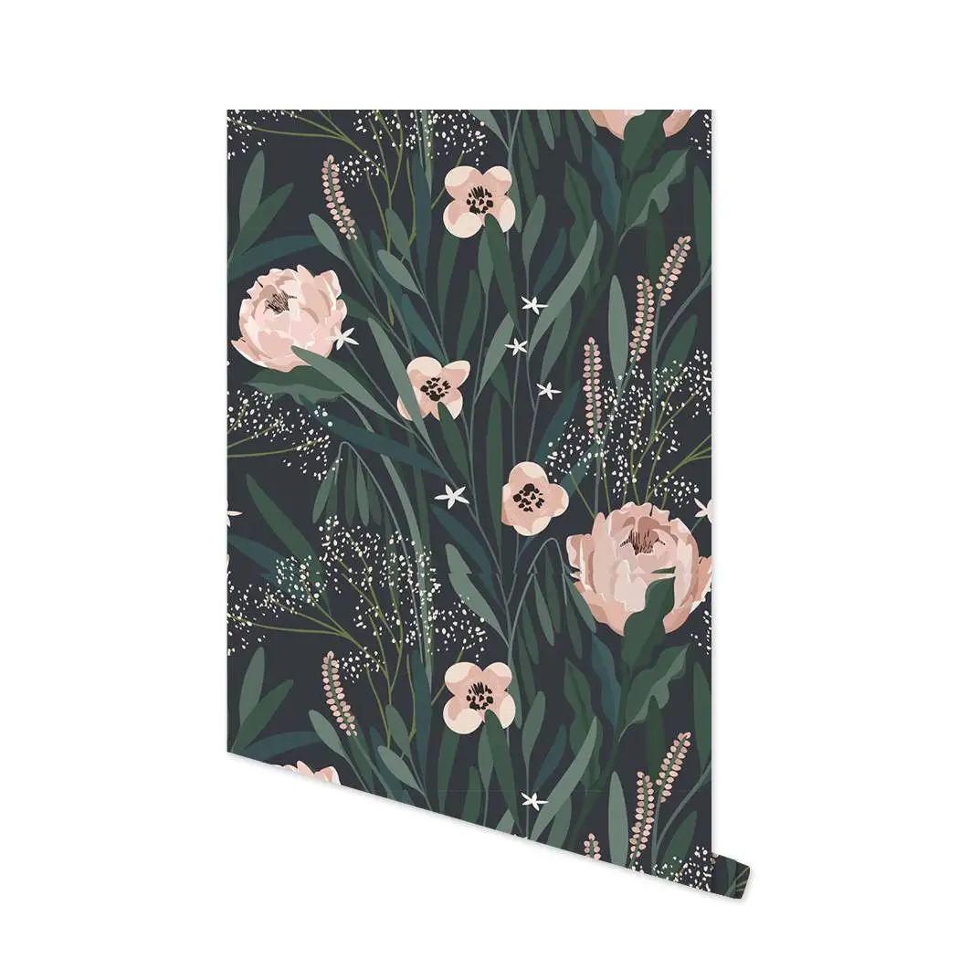 Watercolor Pink Floral Peel and Stick Wallpaper Vinyl Solid Color Self Adhesive Removable Waterproof Wallpaper for Bathroom Watercolor Pink Floral Peel and Stick Wallpaper Vinyl Solid Color Self Adhesive Removable Waterproof Wallpaper for Bathroom