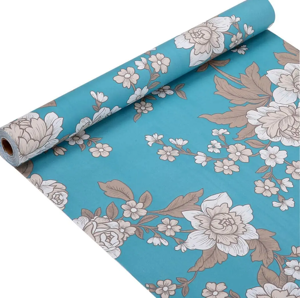 HaoHome Retro Peony Peel and Stick Wallpaper Decorative Wall Paper Floral Removable Self Adhesive Shelf Liner Roll HaoHome Retro Peony Peel and Stick Wallpaper Decorative Wall Paper Floral Removable Self Adhesive Shelf Liner Roll