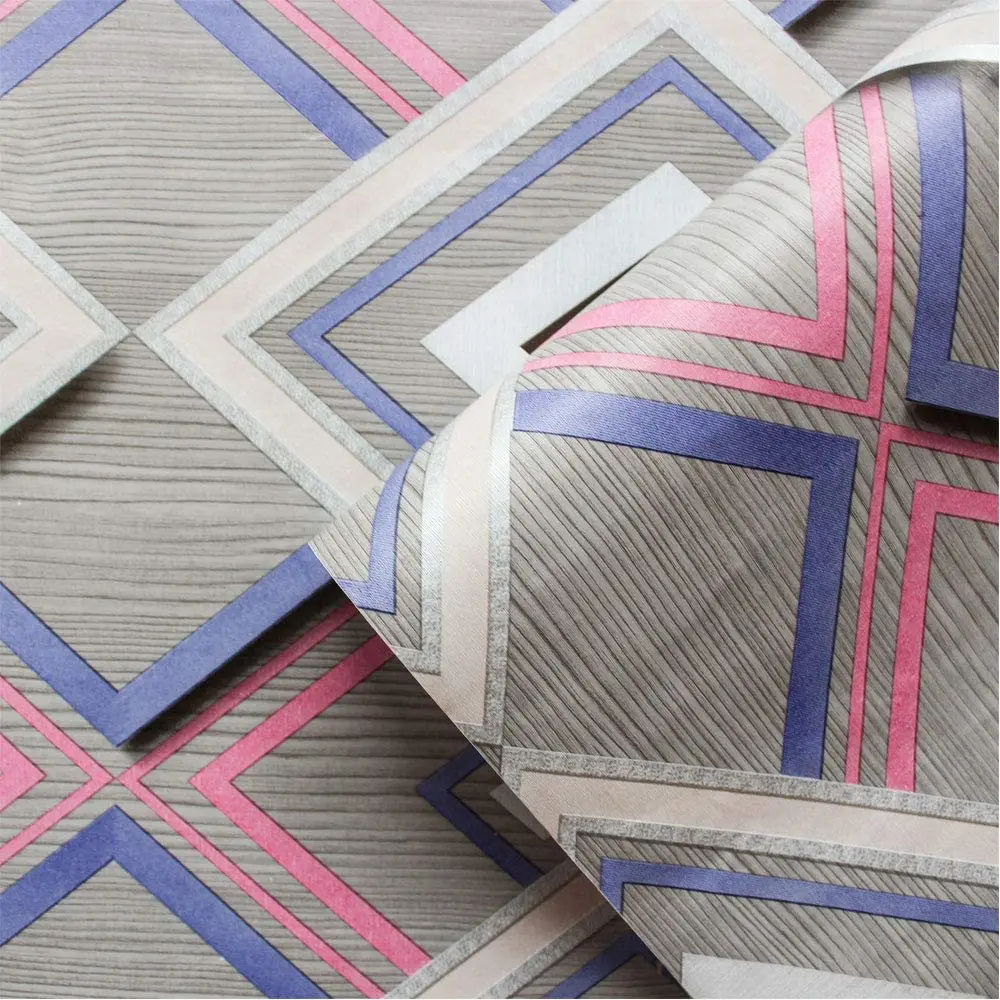 Colorful Diamond Stitching Self-Adhesive Wallpaper Paper for Wall Modern Vinyl Peel and Stick Removable Wallpaper for Wall Decor