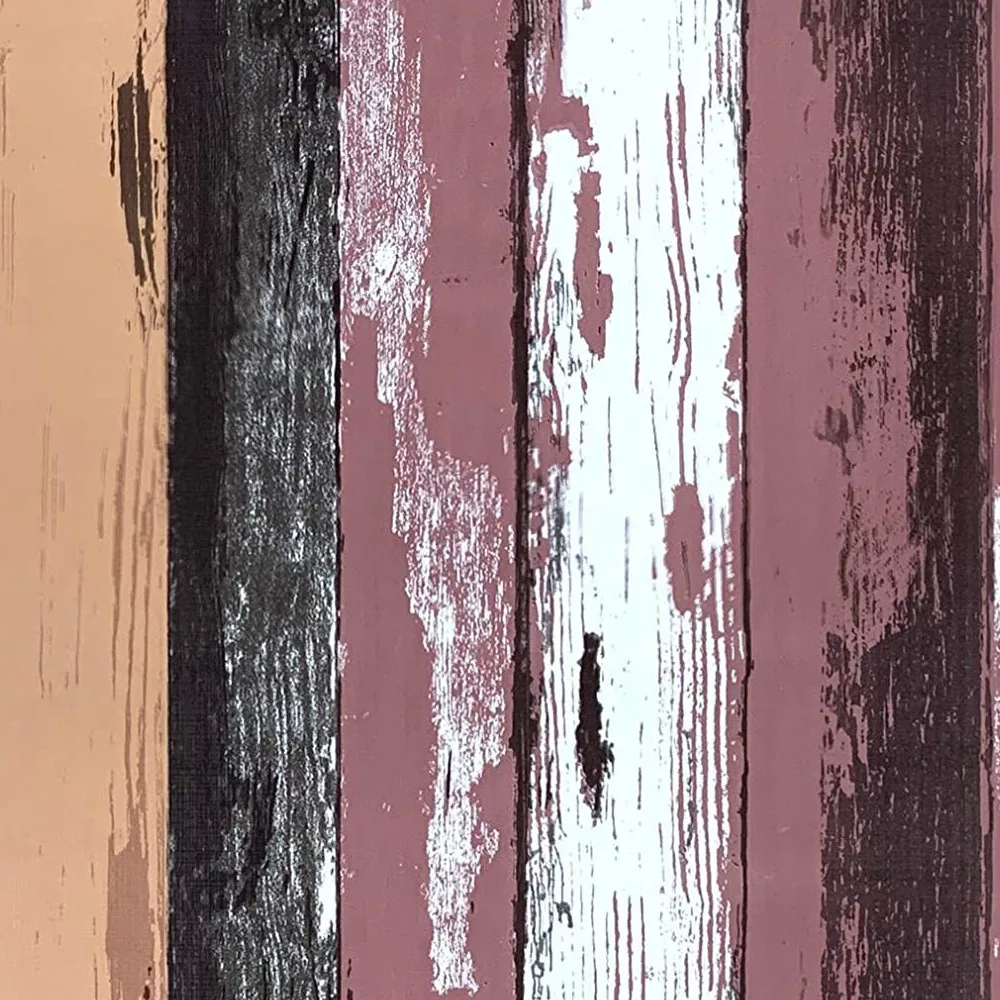 HaoHome Retro Multicolor Stripe Wallpaper Reddish Brown Peel and Stick Wallpaper Self Adhesive Wallpaper Space Decorative Vinyl