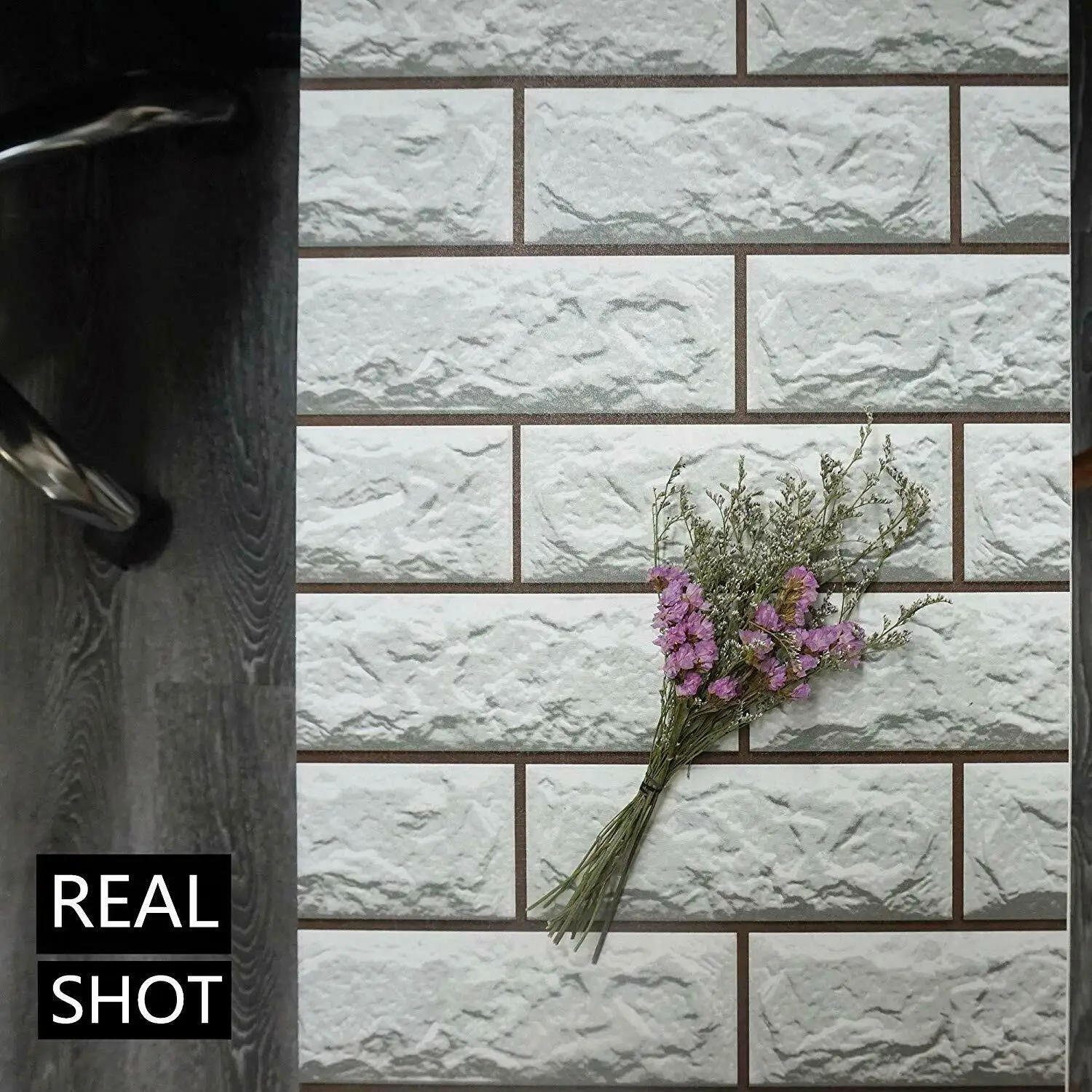 HaoHome Brick Effect Contact Papaer Peel and Stick Wallpaper Self Adhesive Wall Sticker For Hotel Bedroom Living Room