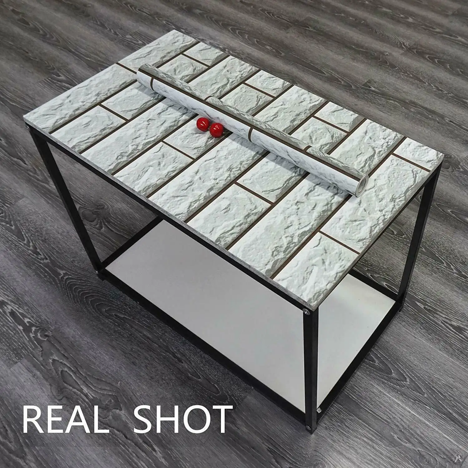 HaoHome Brick Effect Contact Papaer Peel and Stick Wallpaper Self Adhesive Wall Sticker For Hotel Bedroom Living Room