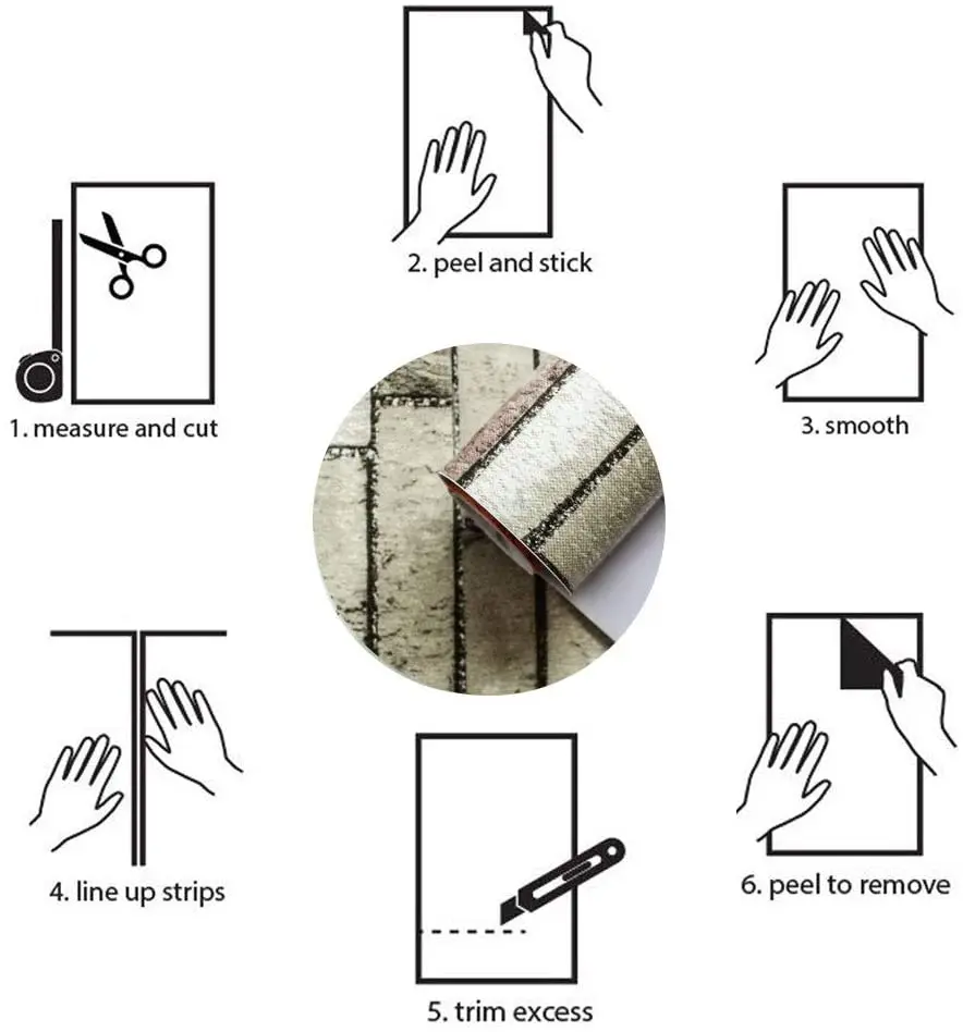 Stone Wallpaper Brick Vinyl Self Adhesive Wallpaper Light Gray Peel and Stick Wallpaper Brick Stitching Waterproof Contact Paper Stone Wallpaper Brick Vinyl Self Adhesive Wallpaper Light Gray Peel and Stick Wallpaper Brick Stitching Waterproof Contact Paper