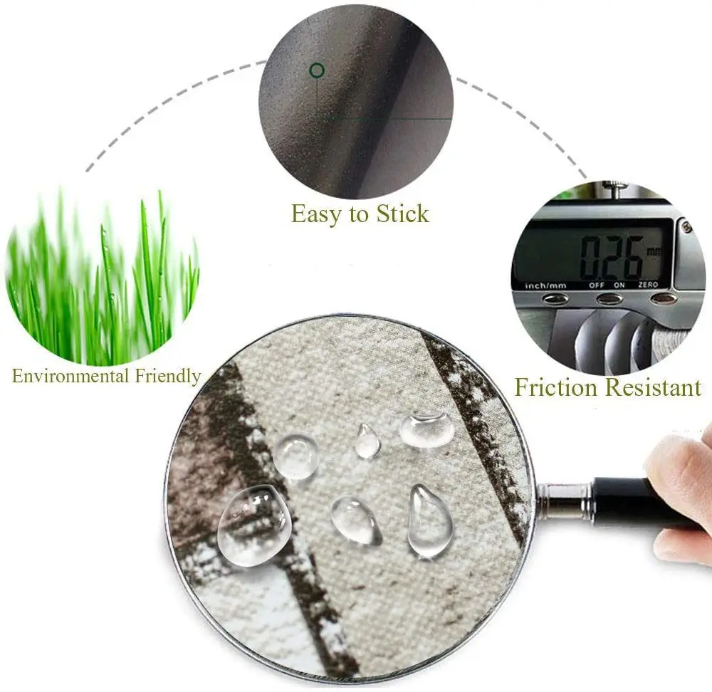 Stone Wallpaper Brick Vinyl Self Adhesive Wallpaper Light Gray Peel and Stick Wallpaper Brick Stitching Waterproof Contact Paper