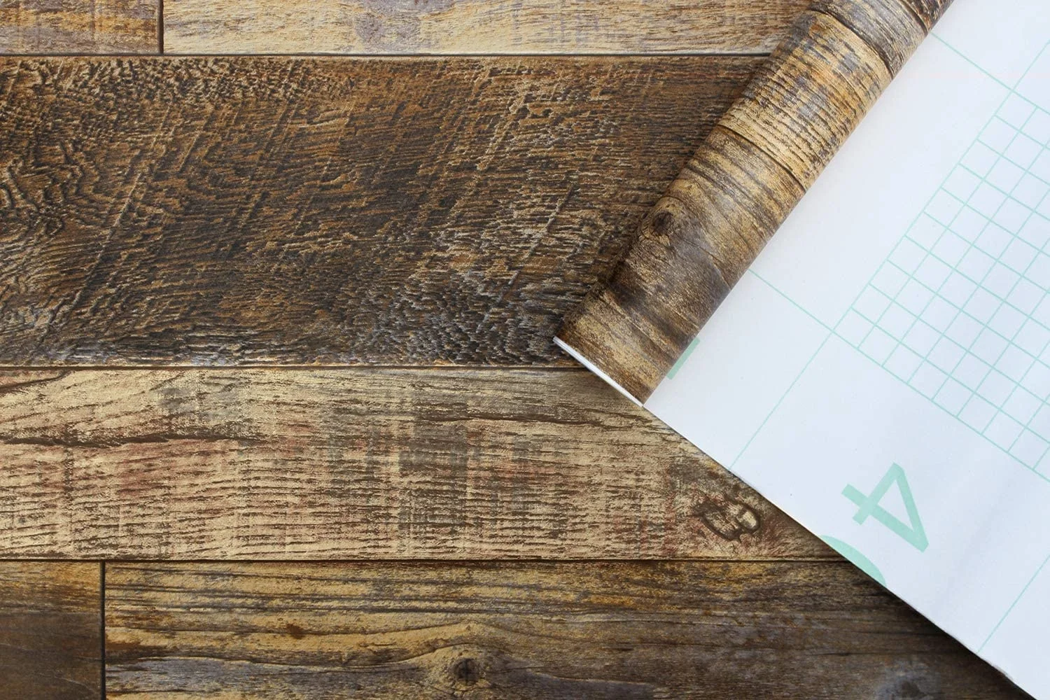 HaoHome Peel and Stick Wood Plank Wallpaper Shiplap Brown Self Adhesive Wallpaper Vinyl Contact Paper Home Decorative