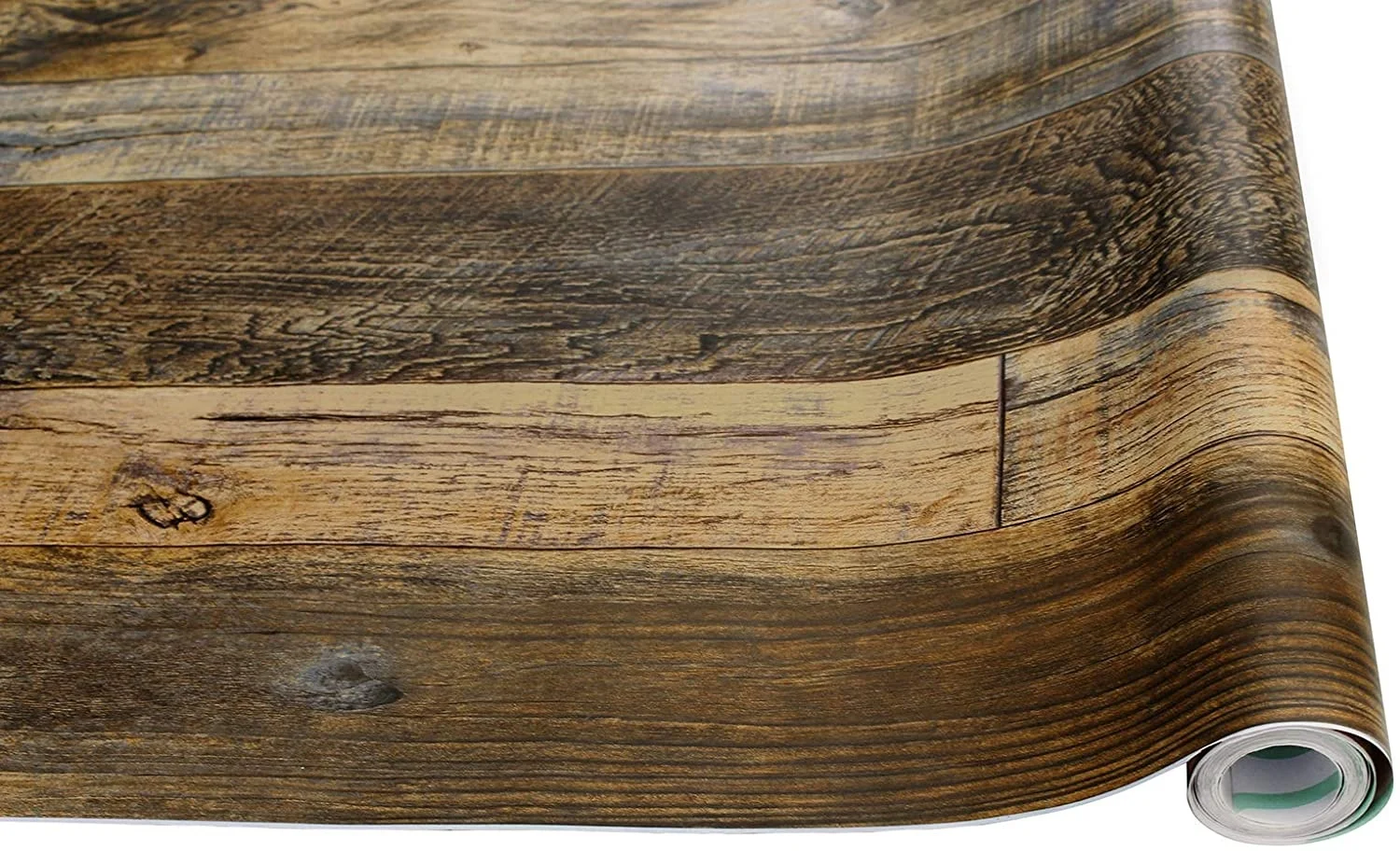 HaoHome Peel and Stick Wood Plank Wallpaper Shiplap Brown Self Adhesive Wallpaper Vinyl Contact Paper Home Decorative