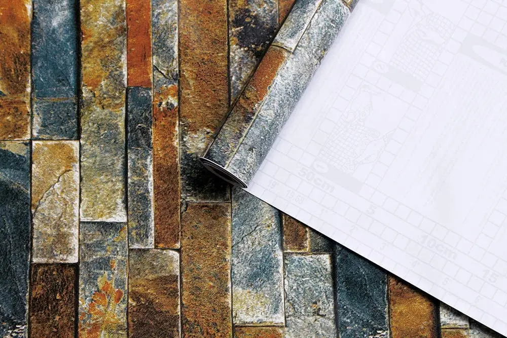 HaoHome Peel and Stick Faux Brick Wallpaper Multi Color Vinyl Self Adhesive Decorative Imitation Brick Wall Paper HaoHome Peel and Stick Faux Brick Wallpaper Multi Color Vinyl Self Adhesive Decorative Imitation Brick Wall Paper