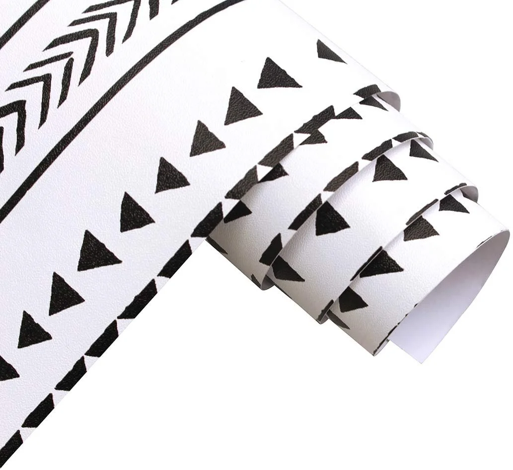HaoHome Modern Triangle Peel and Stick Wallpaper Arrow Trellis Black White Vinyl Self Adhesive Wallcoverings for Wall Decor HaoHome Modern Triangle Peel and Stick Wallpaper Arrow Trellis Black White Vinyl Self Adhesive Wallcoverings for Wall Decor