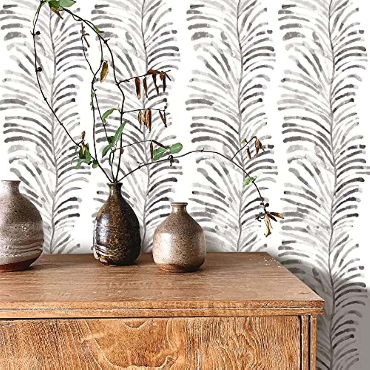 Modern Peel and Stick Wallpaper Boho Contact Paper Stripe Self Adhesive Wallpaper Removable Wall Paper for Shelf Drawer Liner