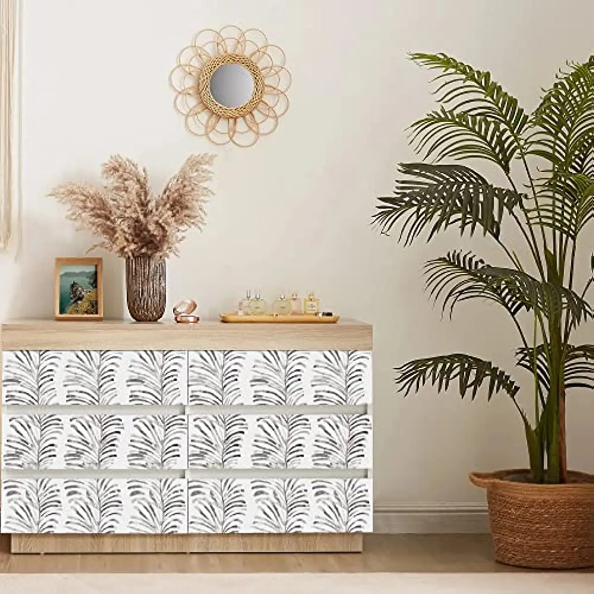 Modern Peel and Stick Wallpaper Boho Contact Paper Stripe Self Adhesive Wallpaper Removable Wall Paper for Shelf Drawer Liner