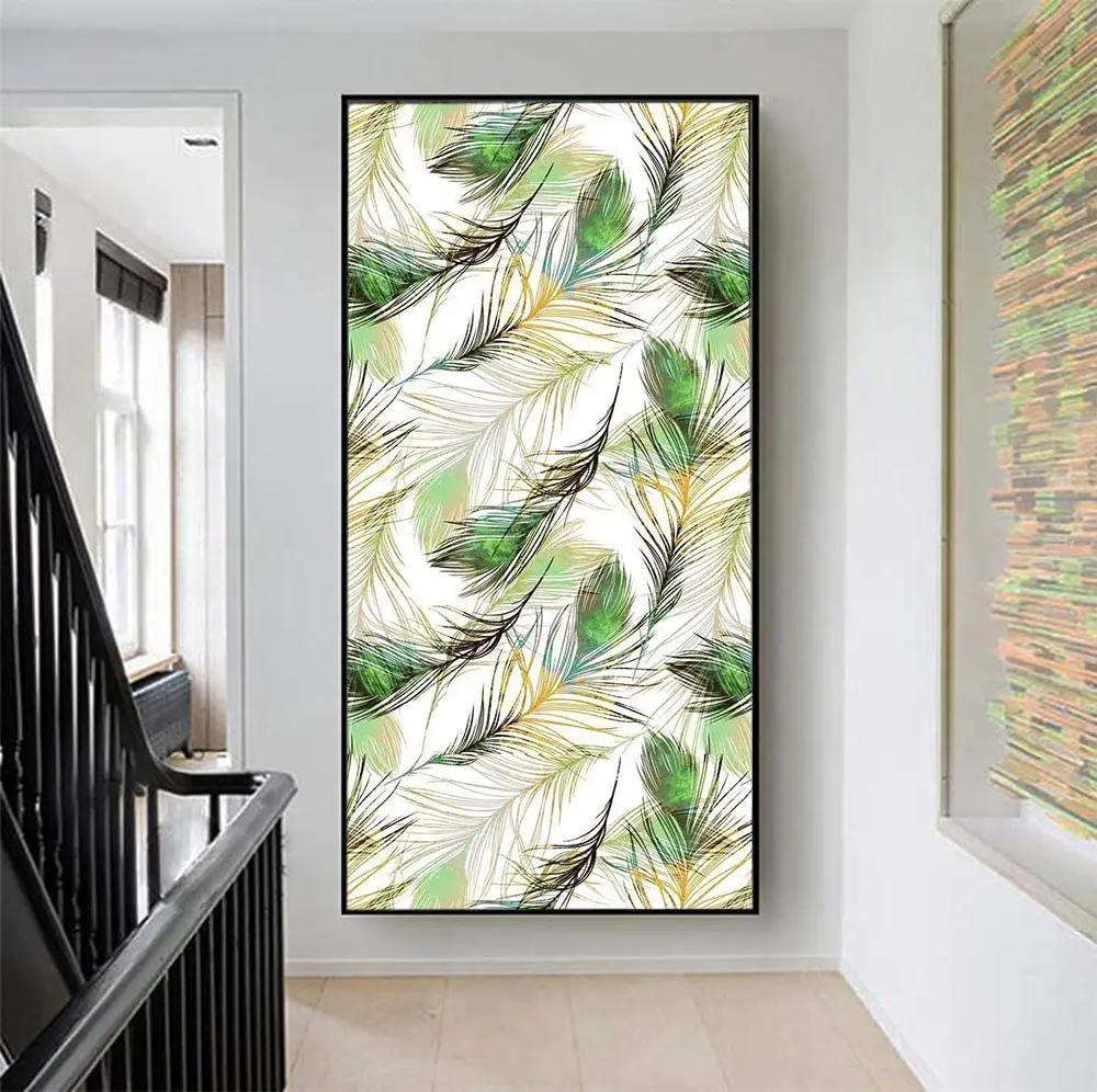 Feather Peel and Stick Wallpaper Feather Pattern Contact Paper Feather Purple Removable Self Adhesive Wallpaper Vinyl Film