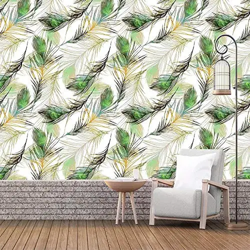 Feather Peel and Stick Wallpaper Feather Pattern Contact Paper Feather Purple Removable Self Adhesive Wallpaper Vinyl Film