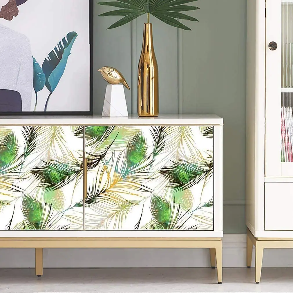 Feather Peel and Stick Wallpaper Feather Pattern Contact Paper Feather Purple Removable Self Adhesive Wallpaper Vinyl Film