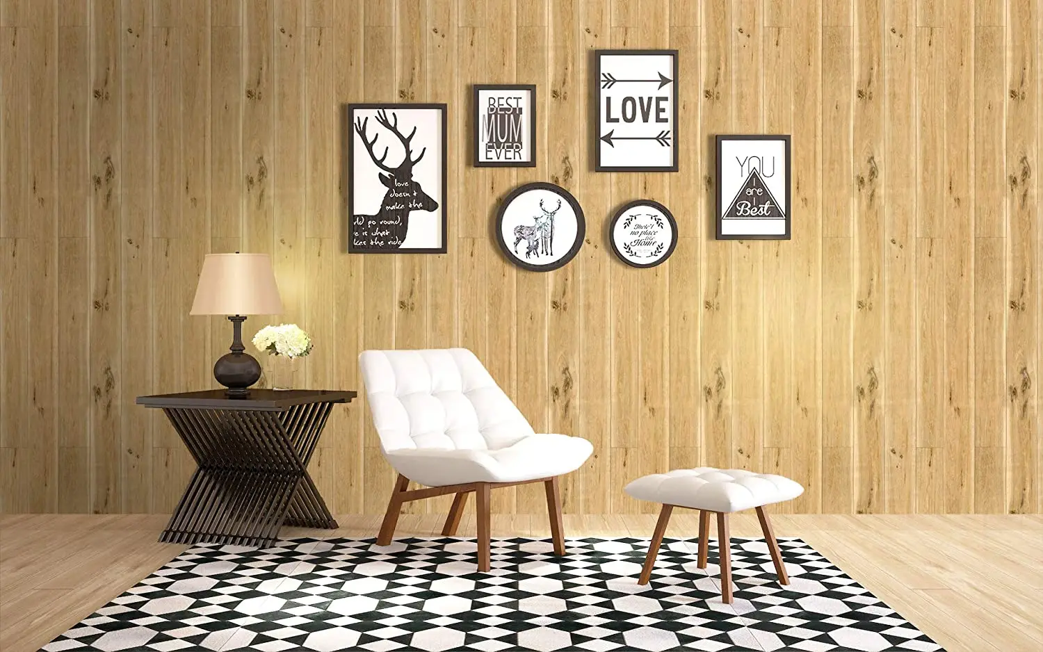 Distressed Wood Wallpaper Plank Rustic Wood Grain Peel and Stick Wallpaper Self-Adhesive Removable Vinyl Film Decorative