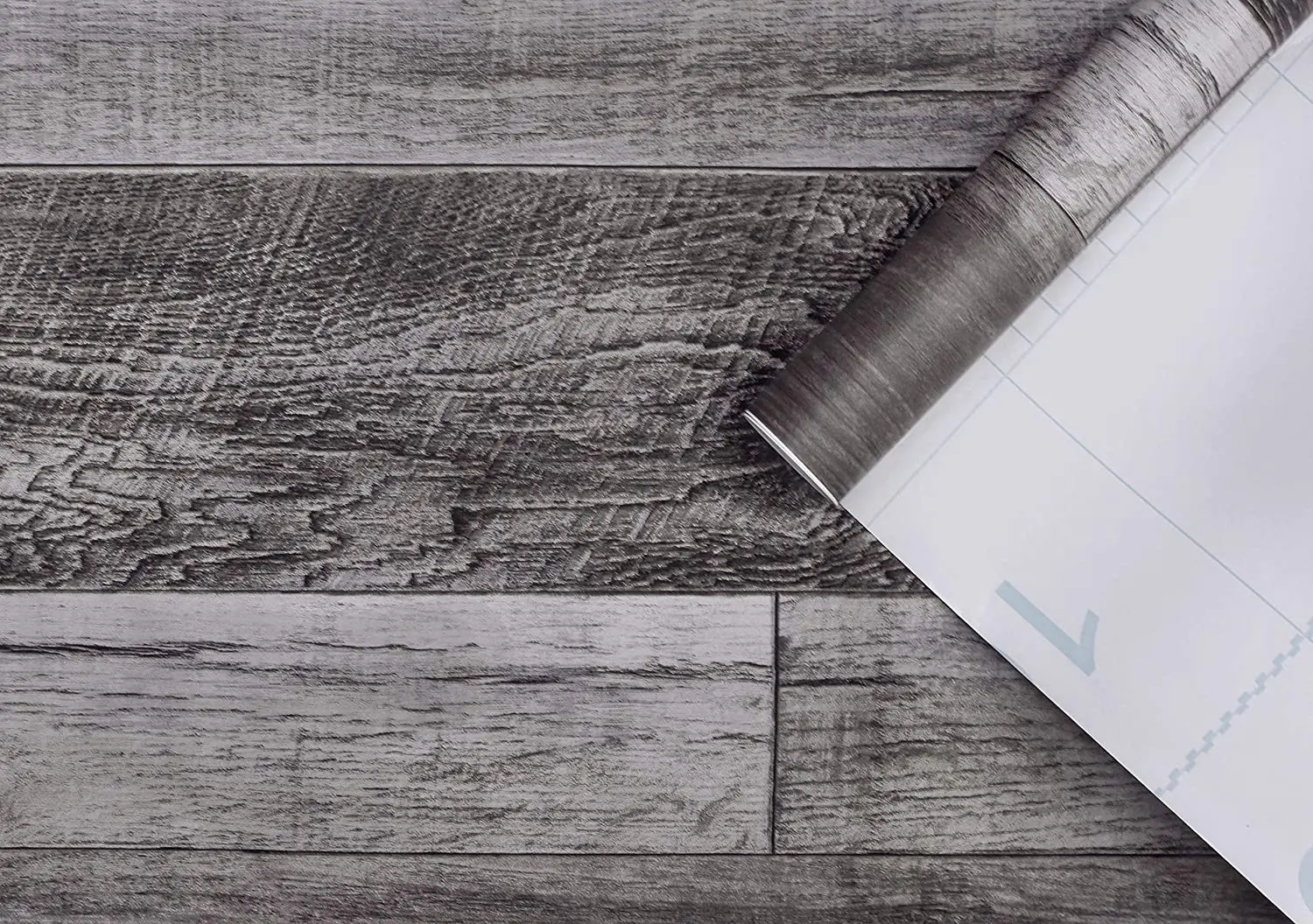 HaoHome Peel and Stick Wood Plank Wallpaper Taupe Vinyl Self-Adhesive Faux Wood Contact Paper For Home Decor