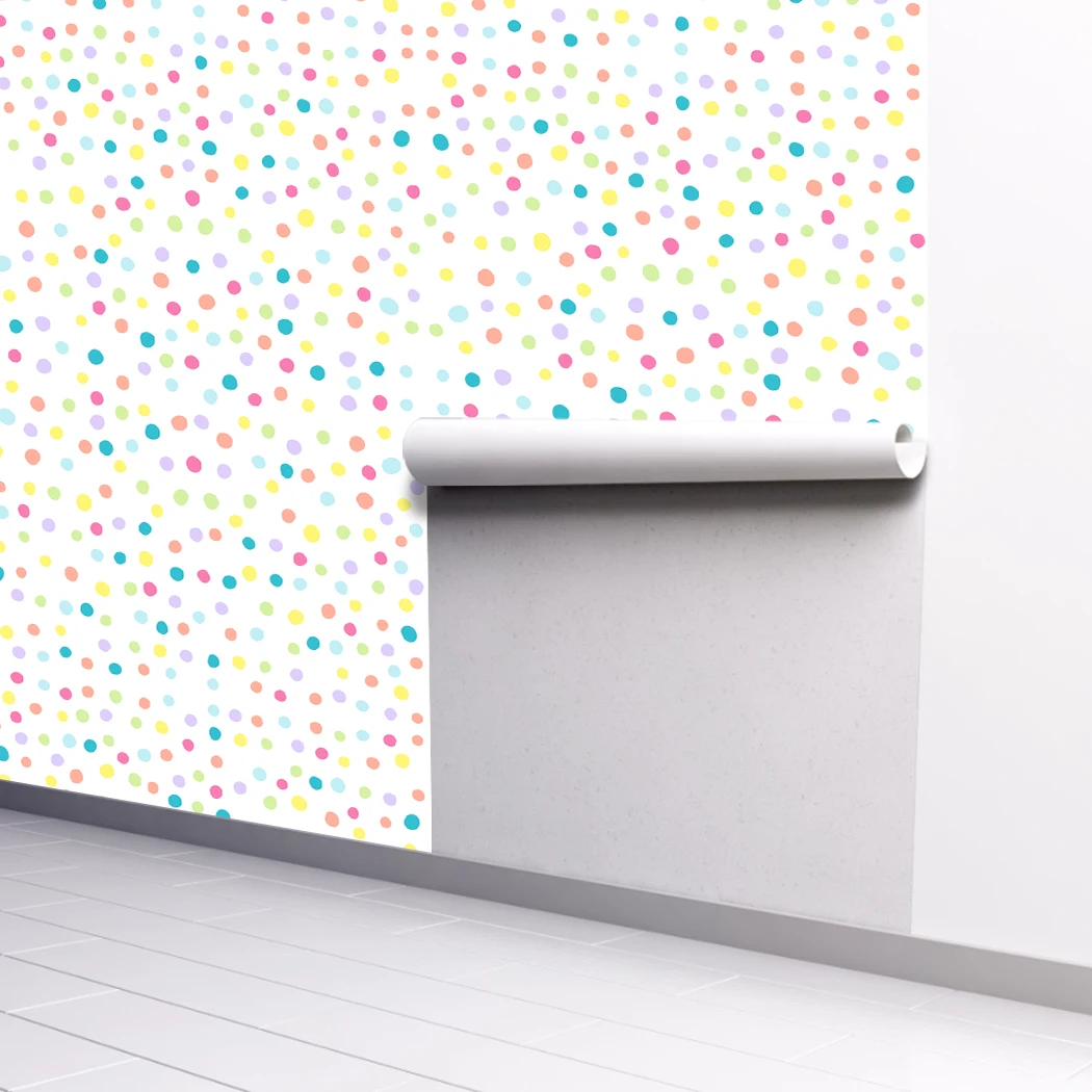 Watercolor Dots Peel and Stick Wallpaper Modern Dot Self Adhesive Removable Wallpaper Removable Decorative Wallpaper for Bedroom