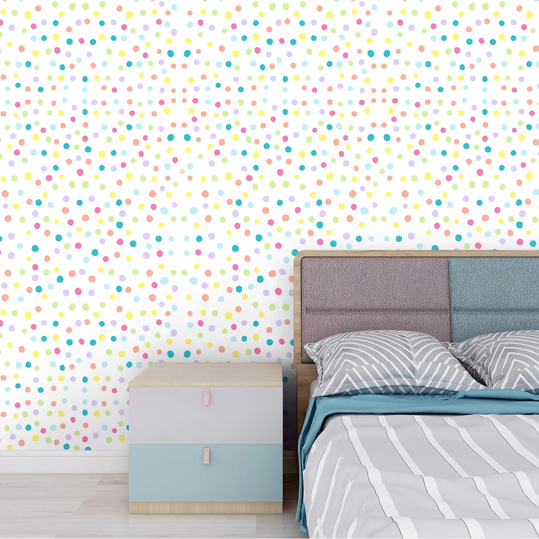 Watercolor Dots Peel and Stick Wallpaper Modern Dot Self Adhesive Removable Wallpaper Removable Decorative Wallpaper for Bedroom