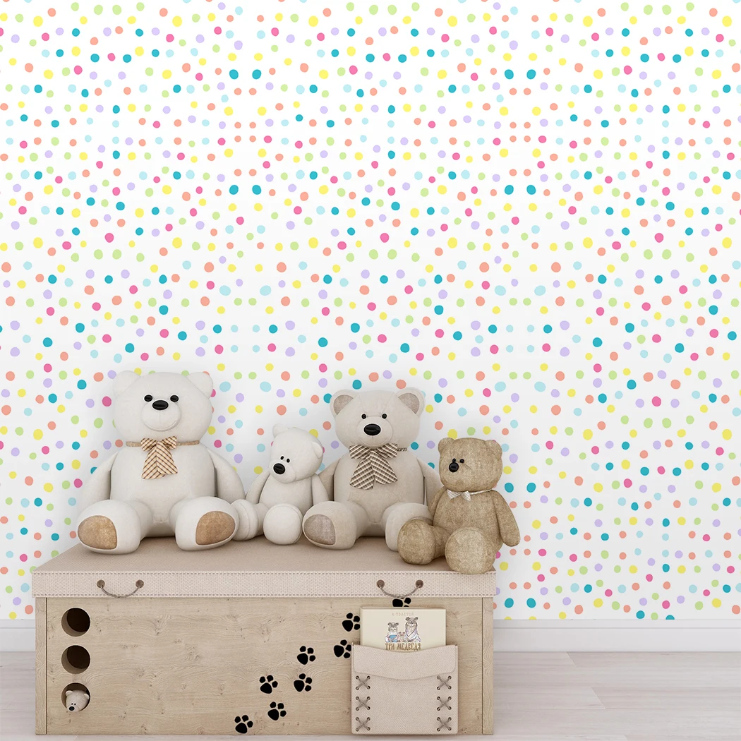 Watercolor Dots Peel and Stick Wallpaper Modern Dot Self Adhesive Removable Wallpaper Removable Decorative Wallpaper for Bedroom
