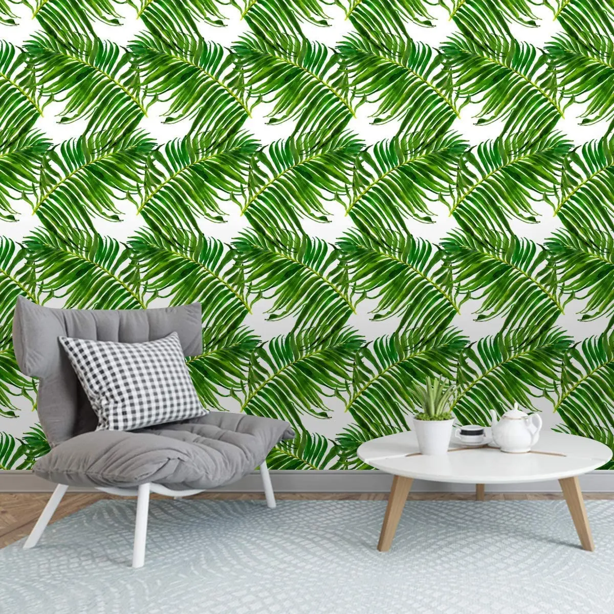 Vintage Tropical Leaves Peel and Stick Wallpaper Self-Adhesive Removable Wall Decor for Home Bedroom Walls Doors Stairs Cabinets