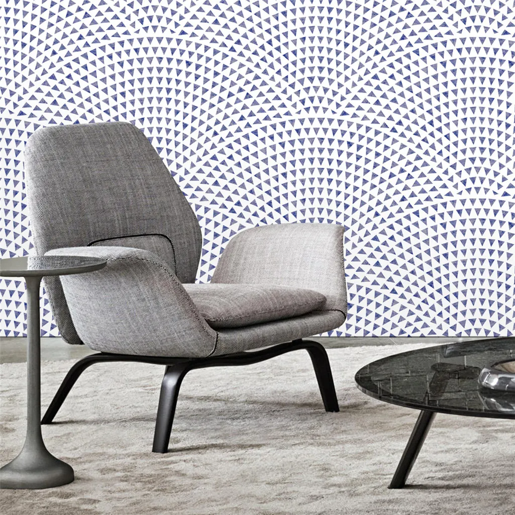 Triangle Self Adhesive Wallpaper Abstract Geometric Peel and Stick Wallpaper Removal Extra Thick Blue Wallpaper Wall Stickers