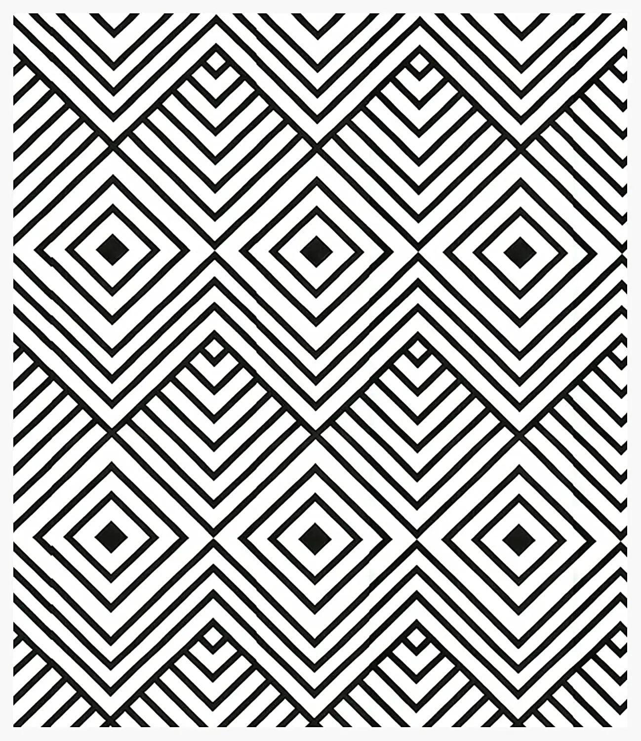 Removable Rhombus Herringbone Self Adhesive Wallpaper Black/White Geometric Peel and Stick Wallpaper Roll for Wall Decor