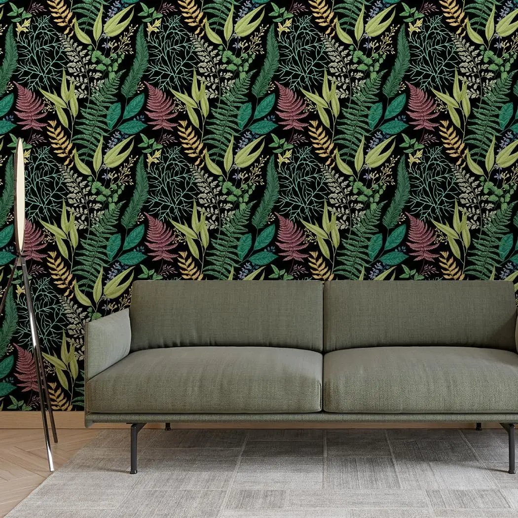 Tropical Rainforest Peel and Stick Wallpaper Green Leaf Self-Adhesive Removable Contact Paper for Wall Covering Wall Decor