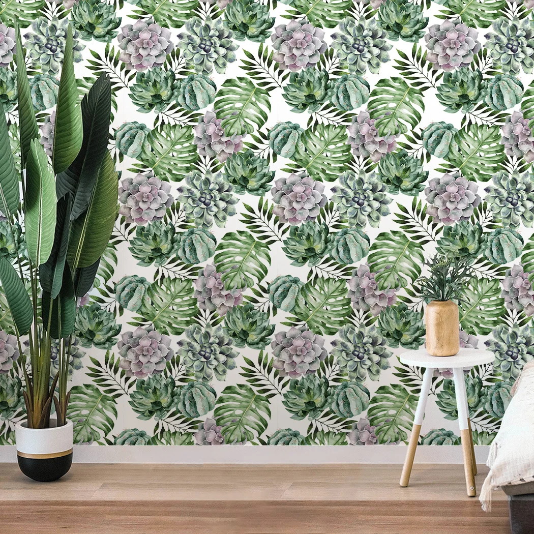 Tropical Leaves Peel and Stick Wallpaper Waterproof Removable Self Adhesive Contact Paper Palm Leaf Wall Stickers for Wall Decor
