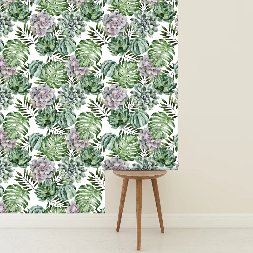 Tropical Leaves Peel and Stick Wallpaper Waterproof Removable Self Adhesive Contact Paper Palm Leaf Wall Stickers for Wall Decor