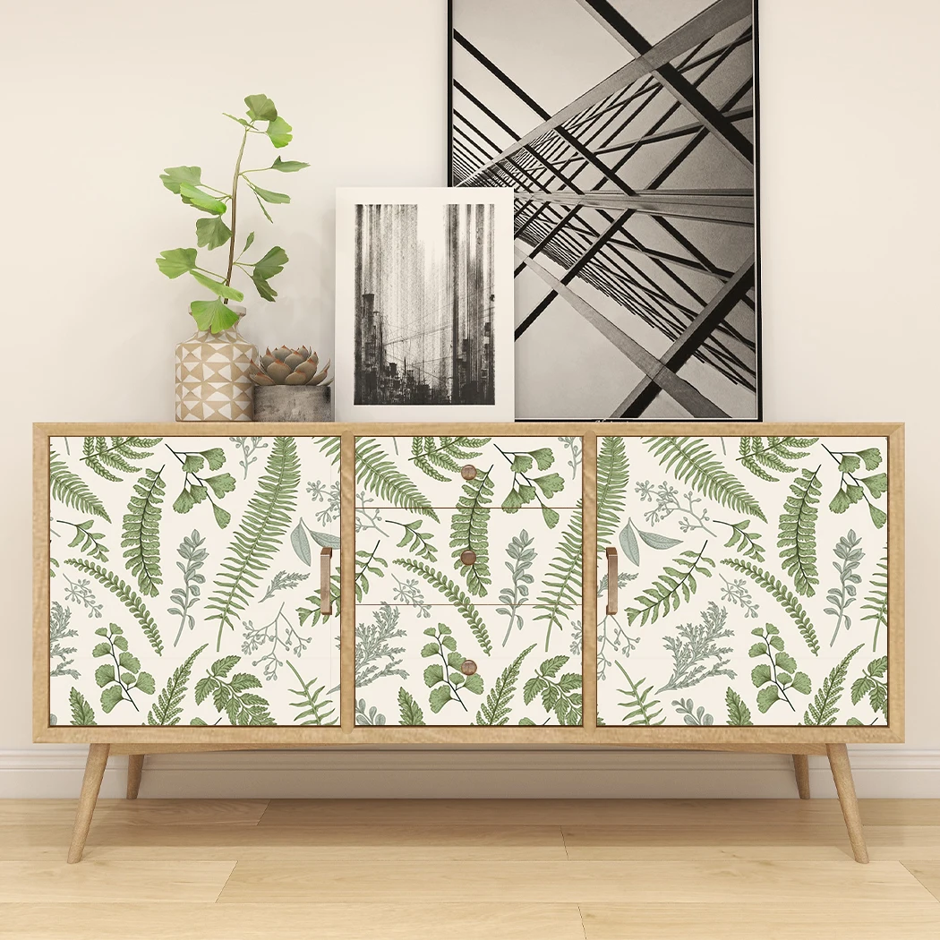 Rainforest Leaves Self Adhesive Walllpaper Jungle Wallpaper Green Leaf Peel and Stick Wallpaper Removable Contact Paper for Wall