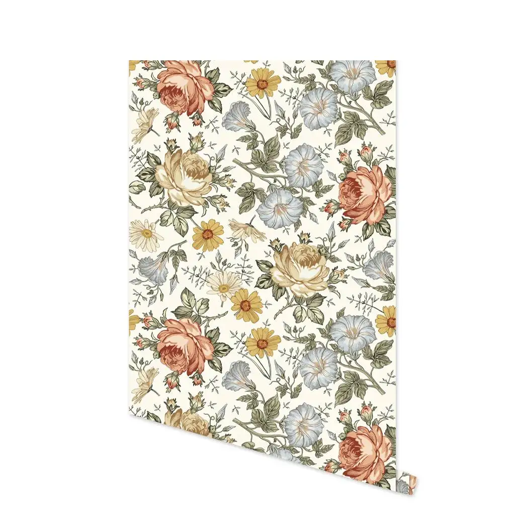 Multicolor Peony Daisy Peel and Stick Wallpaper Beige Flower Self Adhesive Wallpaper Removaber Waterproof Wall Mural Wall Decor Multicolor Peony Daisy Peel and Stick Wallpaper Beige Flower Self Adhesive Wallpaper Removaber Waterproof Wall Mural Wall Decor
