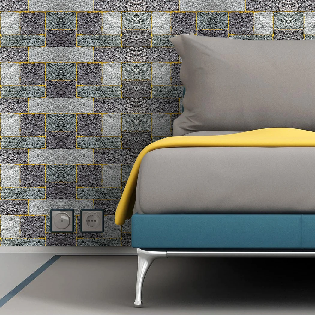 HaoHome Brick Wallpaper Peel and Stick Wallpaper Roll Stone Brick Self Adhesive Wallpaper Mural Wall Stickers for Living Room