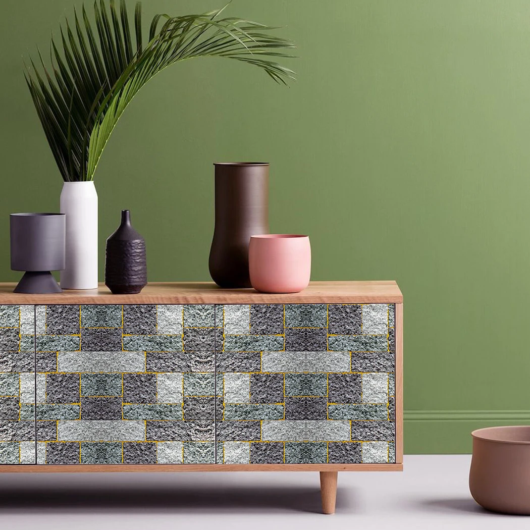 HaoHome Brick Wallpaper Peel and Stick Wallpaper Roll Stone Brick Self Adhesive Wallpaper Mural Wall Stickers for Living Room