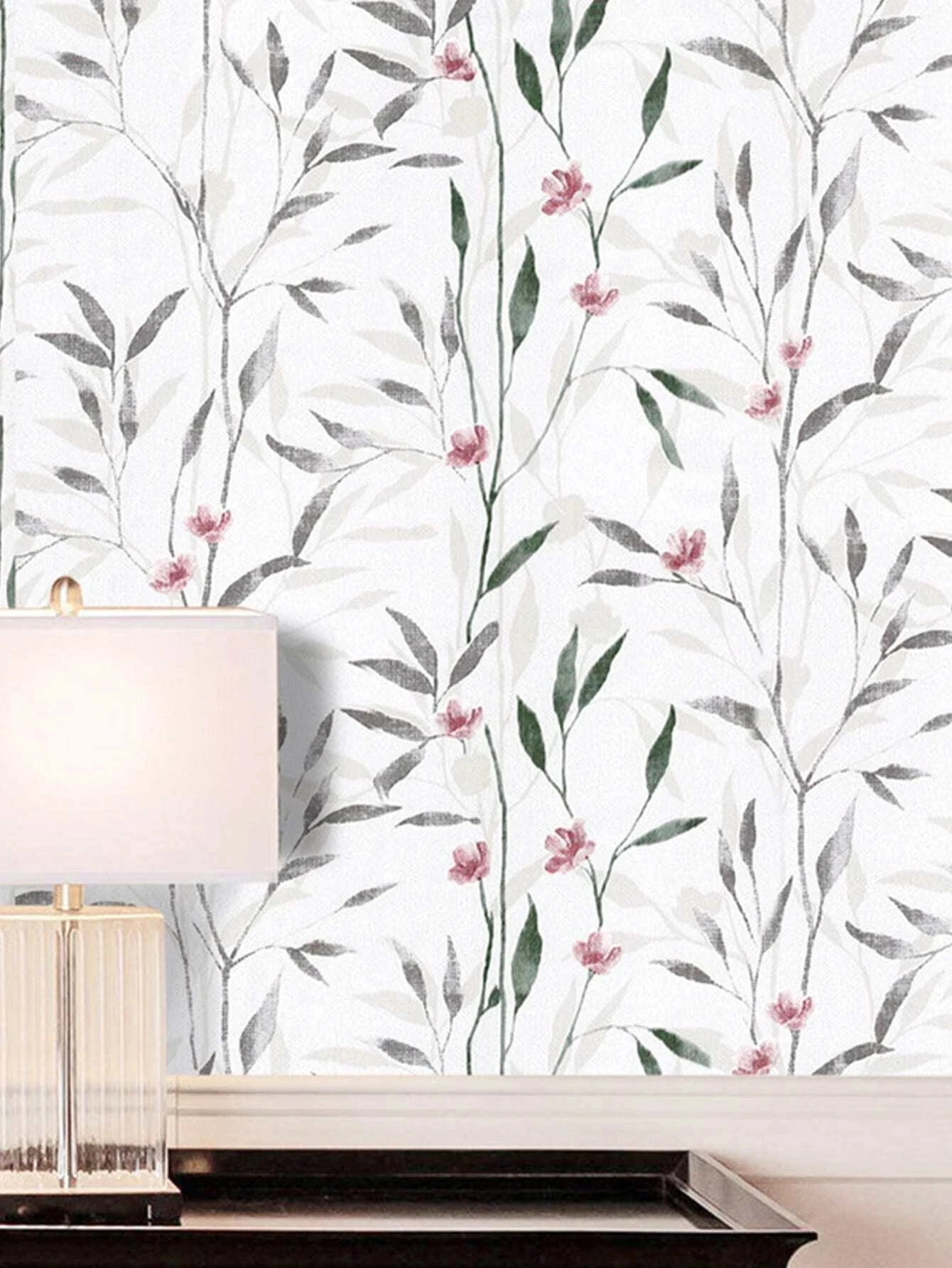 Vinyl Floral Leaf Peel and Stick Wallpaper Self Adhesive Contact Paper Removable Waterproof Wallpaper For Furniture Renovation Vinyl Floral Leaf Peel and Stick Wallpaper Self Adhesive Contact Paper Removable Waterproof Wallpaper For Furniture Renovation