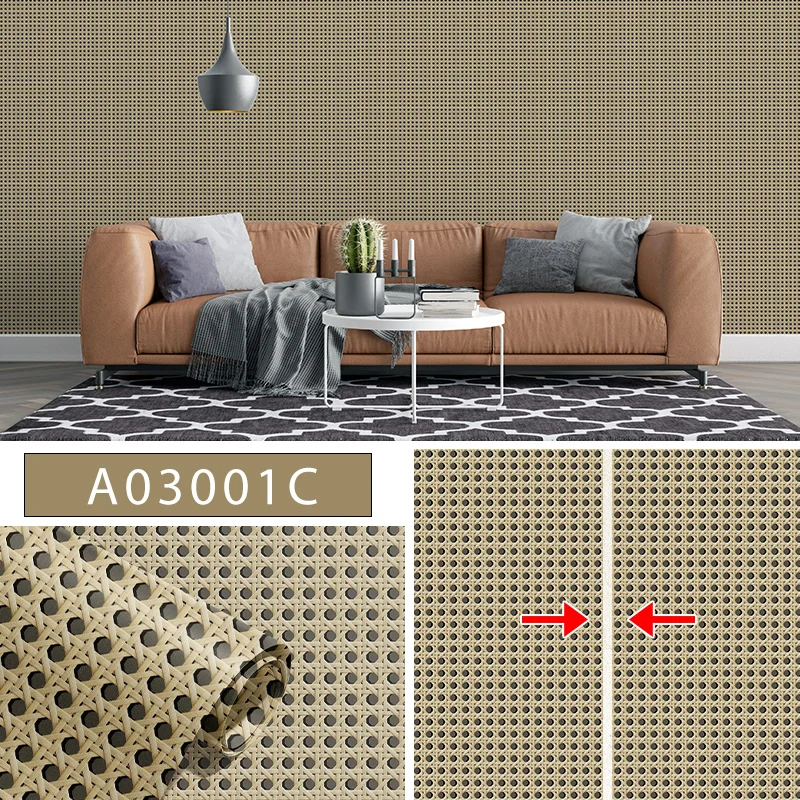 3d Rattan Wallpaper Home Decor Peel And Stick Vinyl Plaid Self Adhesive Wallpapers Furniture Cabinet Sticker Self Adhesive Paper