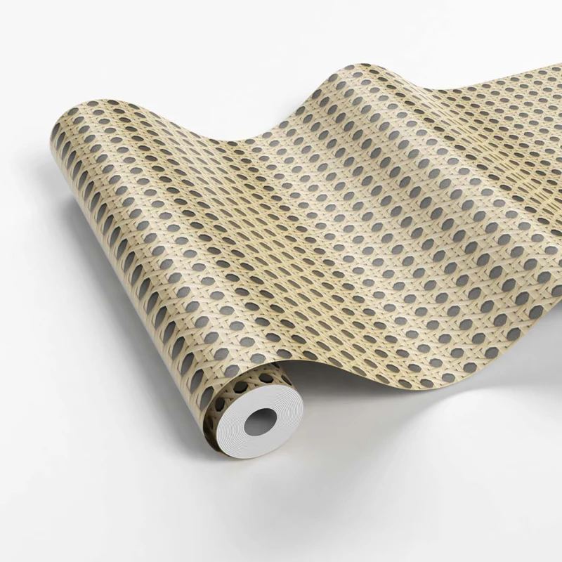 3d Rattan Wallpaper Home Decor Peel And Stick Vinyl Plaid Self Adhesive Wallpapers Furniture Cabinet Sticker Self Adhesive Paper