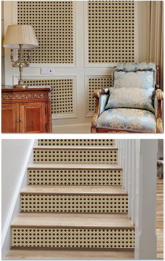 3d Rattan Wallpaper Home Decor Peel And Stick Vinyl Plaid Self Adhesive Wallpapers Furniture Cabinet Sticker Self Adhesive Paper