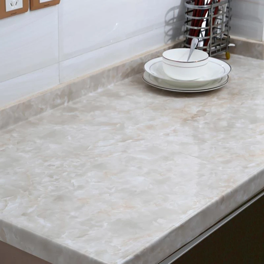 Marble Vinyl Wallpaper for Walls In Rolls Waterproof Wall Stickers Bathroom Table Kitchen Adhesive Sticker for Furniture Decor